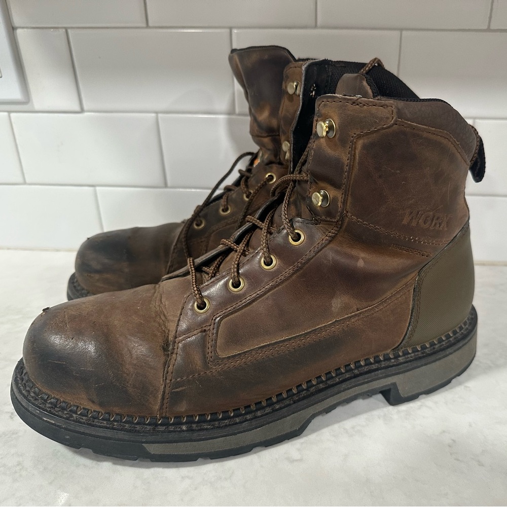 Red Wing Work Dark Brown Safety Leather Boots